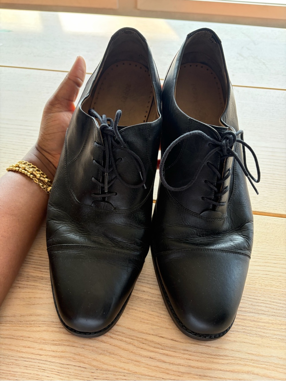 Poppy Barley Black Leather Men's Oxford Shoes